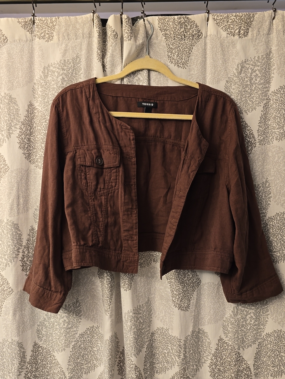 torrid Brown Cropped Jean-Style Jacket